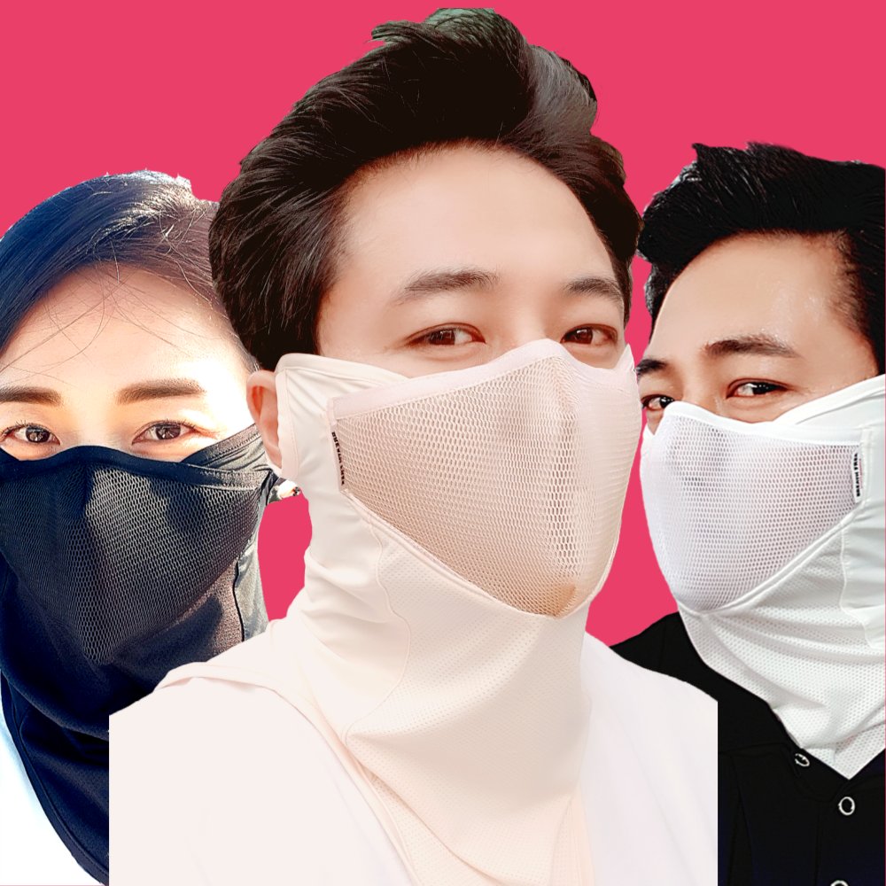 300%호흡력 자외선차단마스크 여름 쿨 골프 자전거 러닝 페이스 안면 마스크 얼굴햇빛가리개 - 상세 이미지 2