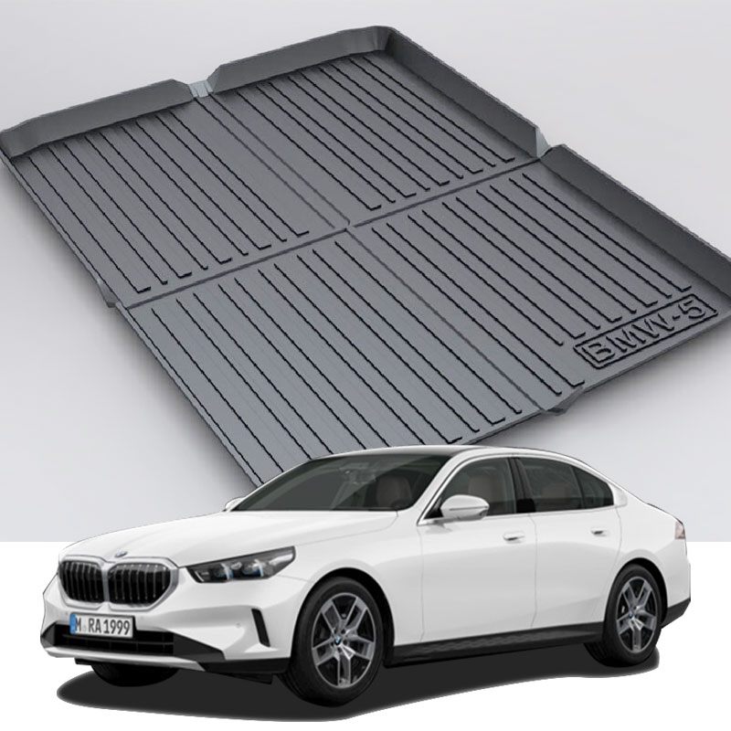 리얼핏 BMW G60 5시리즈 카본디자인 논슬립 3D 트렁크매트 - 메인 이미지