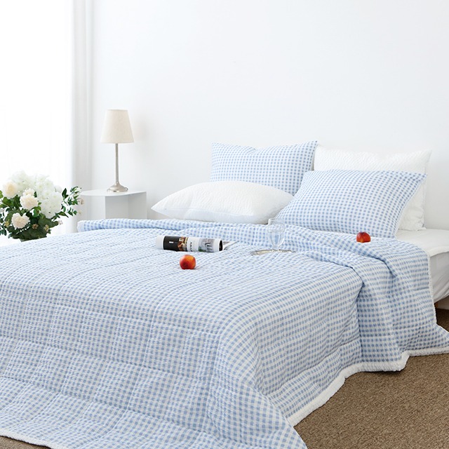 쿠르쿨 시어서커 여름 차렵이불 SS+베개커버 2개입