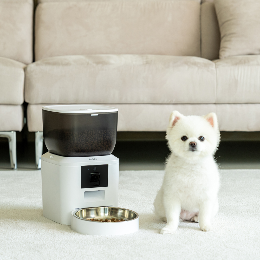 [5G/블루투스] 라빌리 강아지 고양이 스마트 자동급식기 영상카메라 각도조절