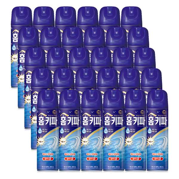 홈키파 수성 에어졸 모기 살충제 엘비이 알파 500ml x30개 1박스 - 상품 이미지