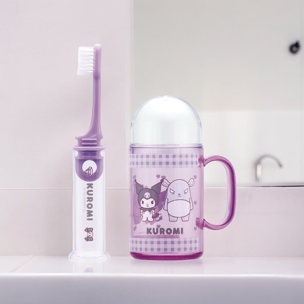 산리오 칫솔 세트 양치컵 쿠로미 유치원 어린이집