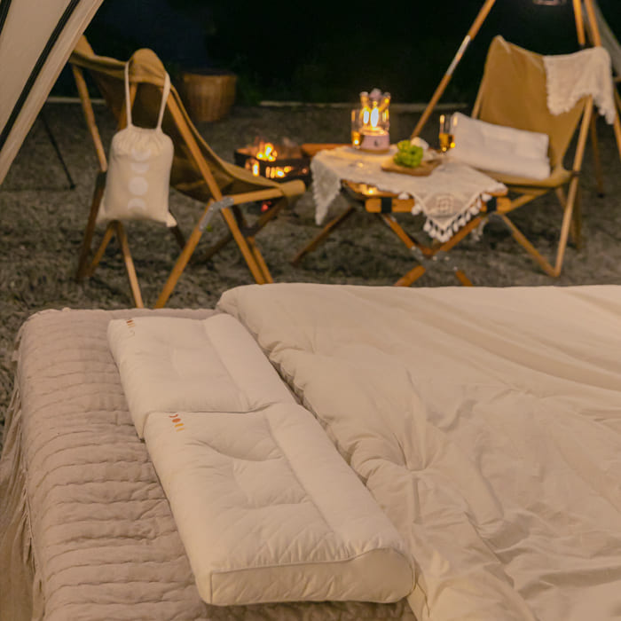 휴대용 캠핑 우유베개 1+1 커플 2개세트(+보관백)