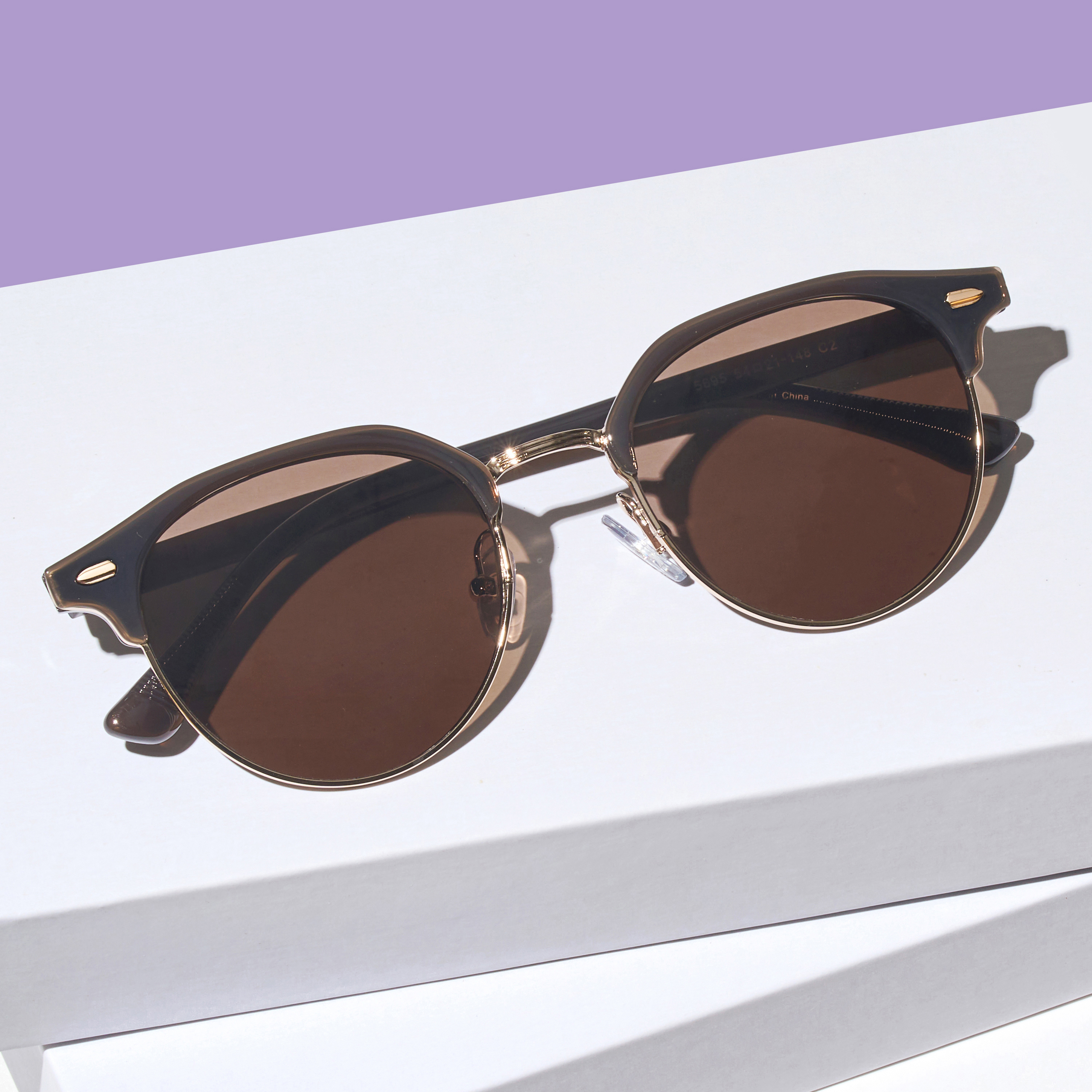 가벼운 자외선차단 하금테 선글라스 패션 골프