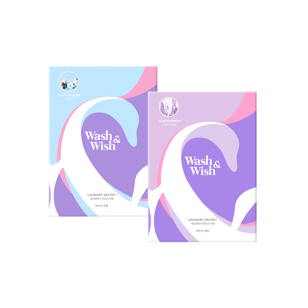 [워시앤위시] 런드리샤쉐 다용도방향제 실내탈취제 섬유향수 향기주머니 종이퍼퓸 코튼 라일락