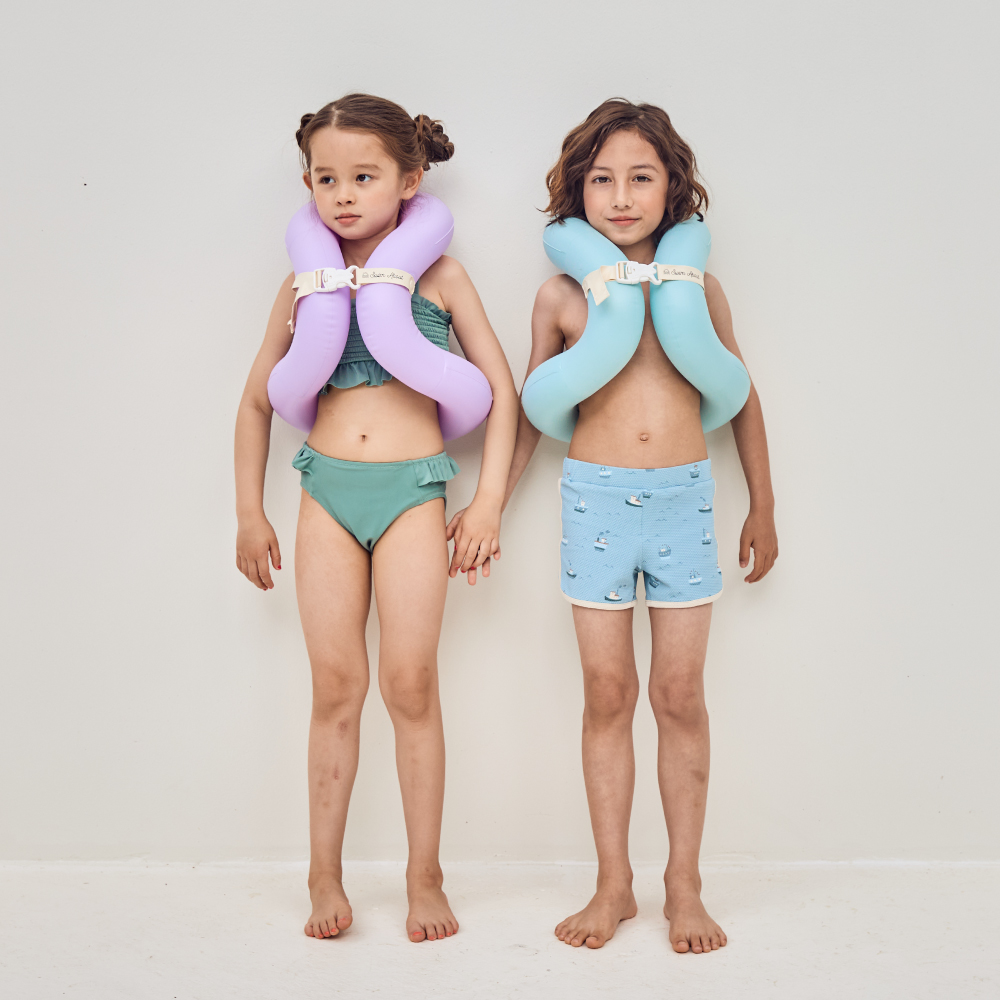 스윔어바웃 클래식 어린이 구명조끼 부력보조복 아동 유아 물놀이 넥튜브 25kg 라벤더