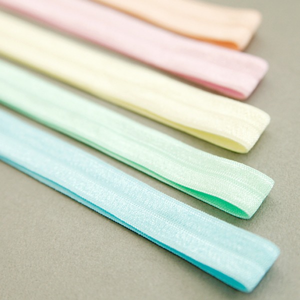리본공예 파스텔 엘라스틱 리본 폭1.6cm 길이90cm 스판리본 부자재 - 메인 이미지