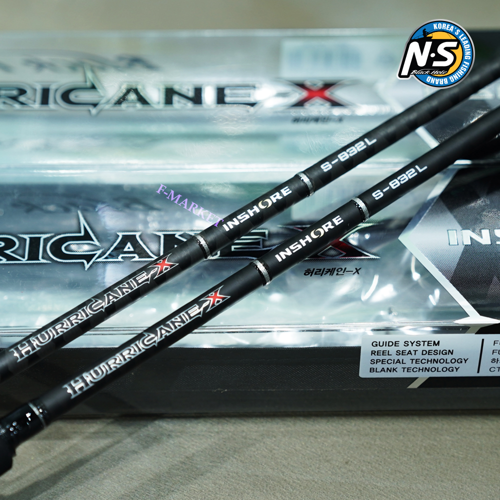 NS 허리케인 X 인쇼어 낚시대 농어 광어 우럭 바다루어 로드 S-832L