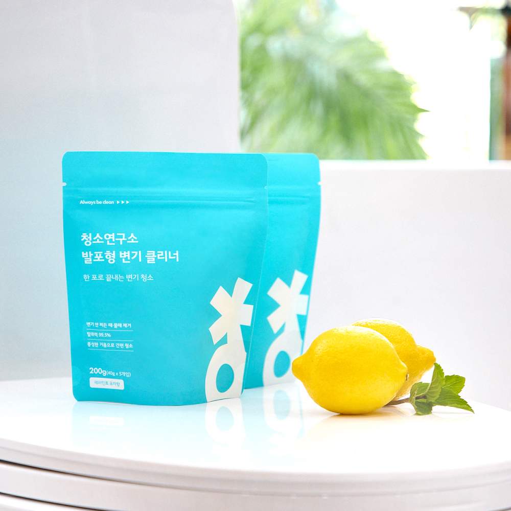 청소연구소 발포형 변기 세정제 변기 클리너 5개입 탈취 99.5% 물때 찌든 때 제거