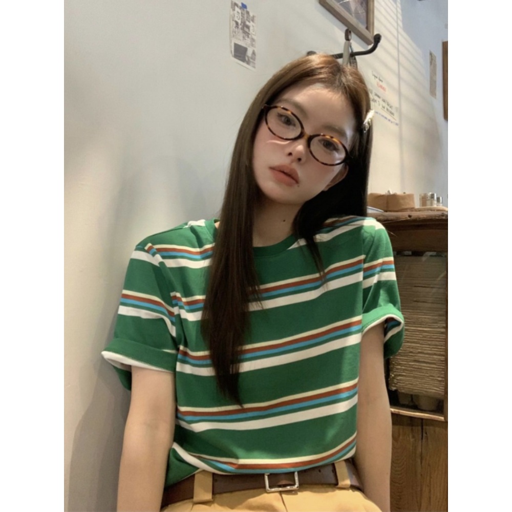 미녀와 순정남 27회 박도라 임수향 반팔 티셔츠 스트라이프 데일리 의상 옷 패션 - 상세 이미지 4