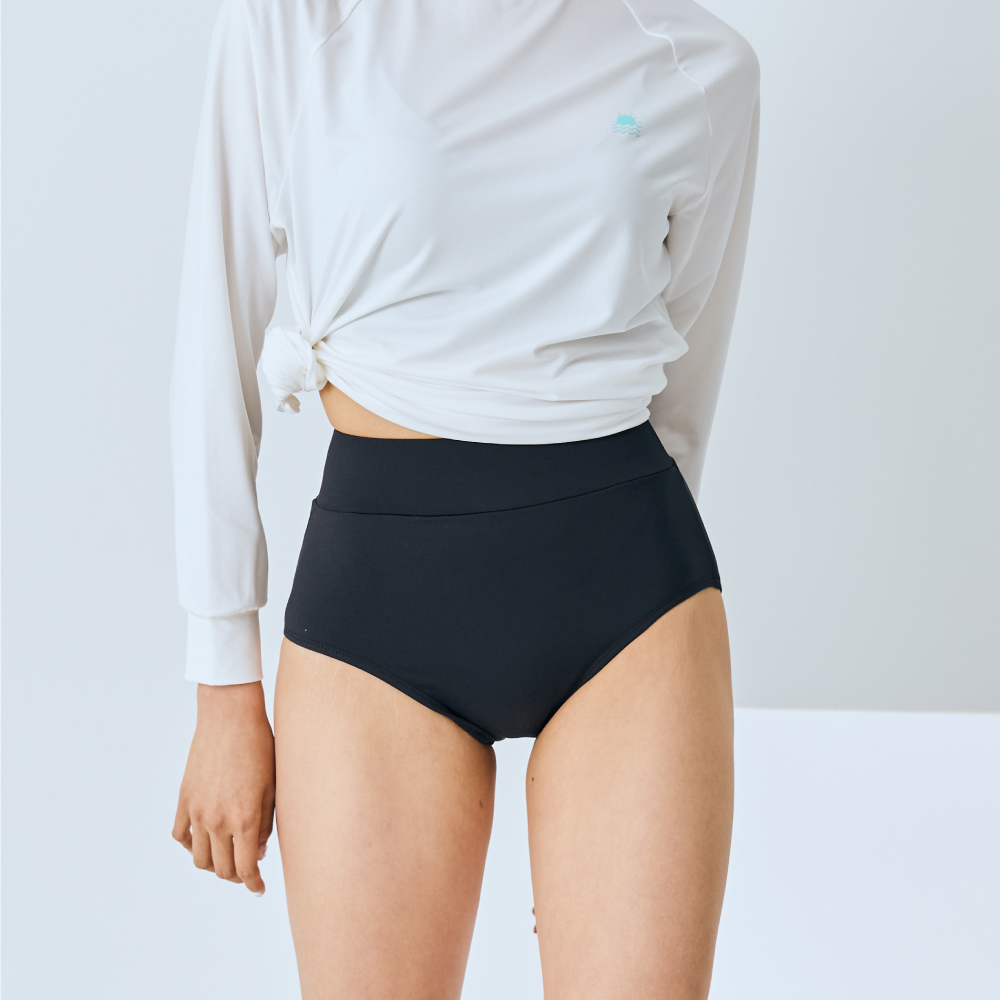 스윔어바웃 하이웨스트 비키니 팬티 수영복 커버업 여성 래쉬가드 하의 단품 - 상세 이미지 5