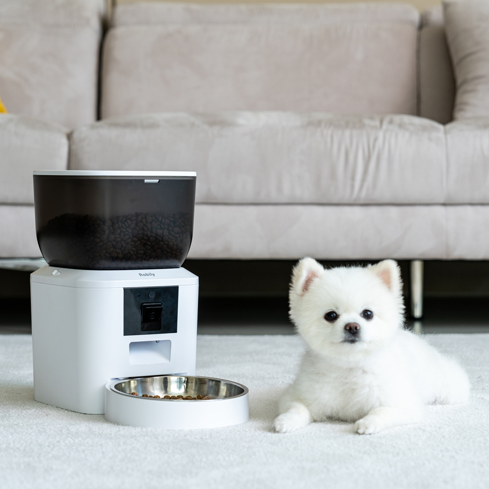 [5G/블루투스] 라빌리 강아지 고양이 스마트 자동급식기 영상카메라 각도조절