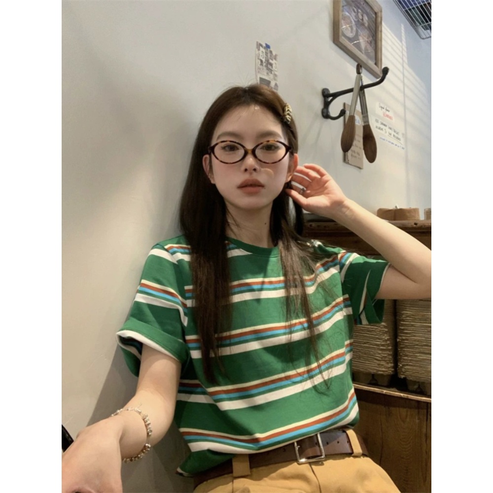 미녀와 순정남 27회 박도라 임수향 반팔 티셔츠 스트라이프 데일리 의상 옷 패션 - 상세 이미지 3