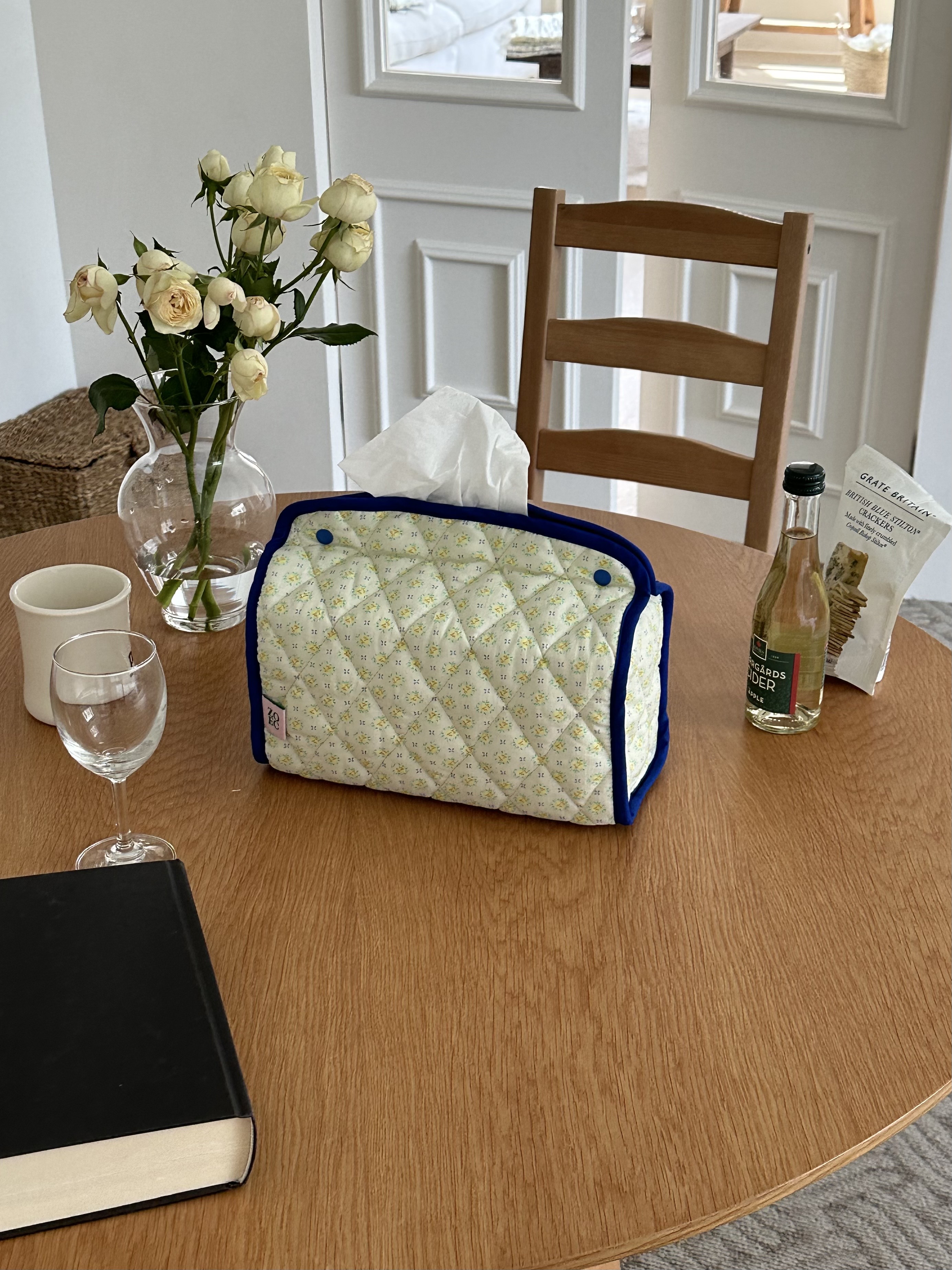 미모사 퀼팅 누빔 휴지케이스 물 티슈 모듈 휴지 보관함