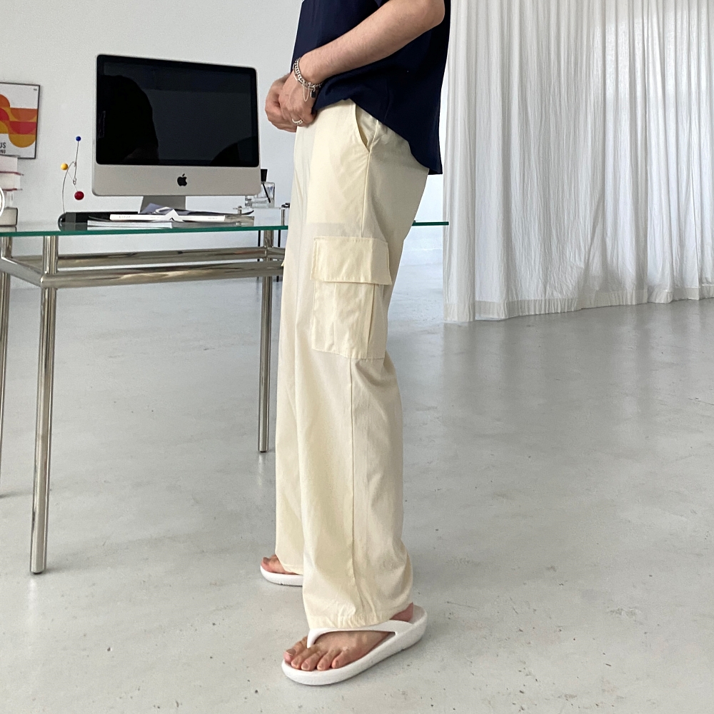 1+1 남성여름와이드팬츠 시원한카고바지 아이스밴딩팬츠 - 상세 이미지 2