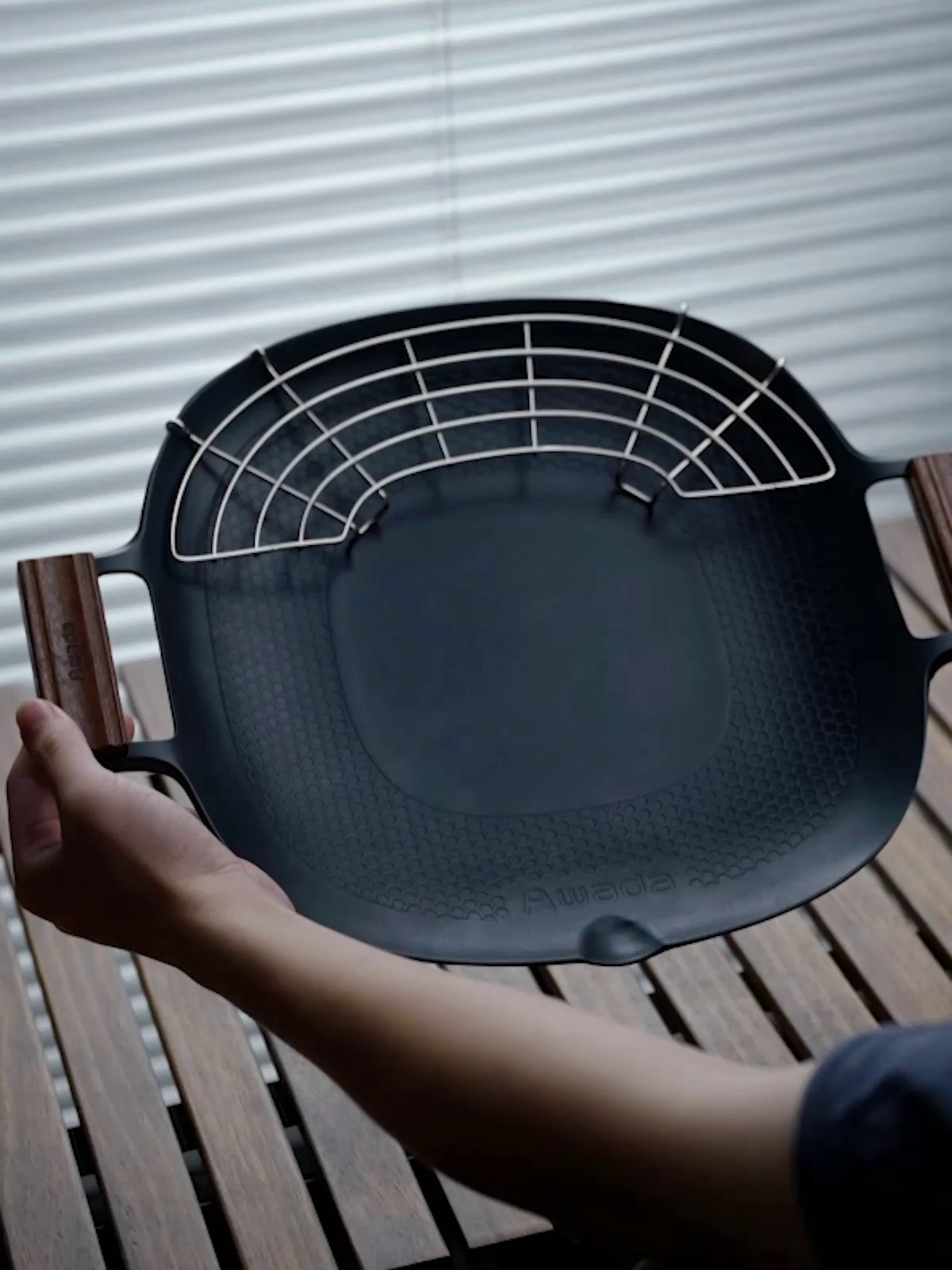 Awada 야외 논스틱 캠핑 그릴 팬 BBQ 다기능 전기 숯 이중 사용