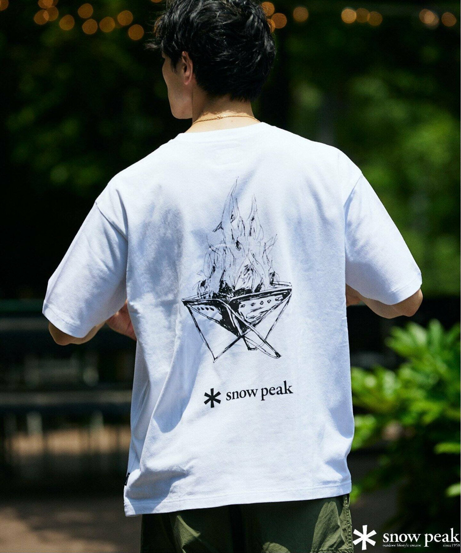 스노우피크 SNOWPEAK x 저널스탠다드 Camp Fire 프린트 반팔 티셔츠 3컬러 - 상세 이미지 2