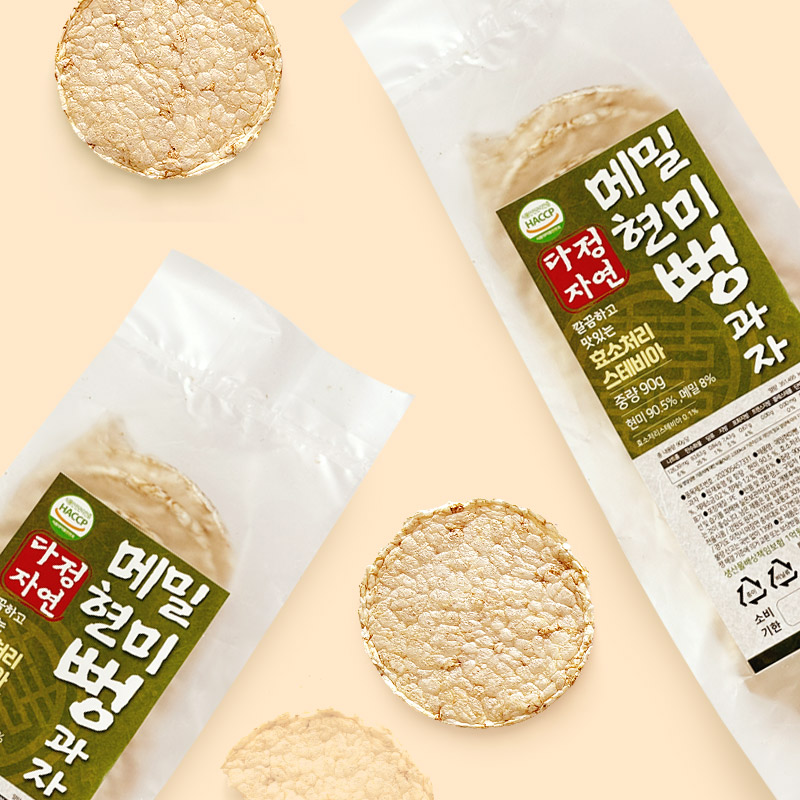 다정자연 메밀현미뻥과자 90g 5봉지 이미지 8