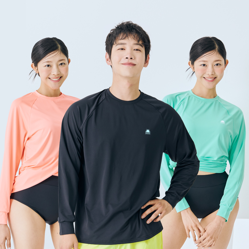 남자 여자 래쉬가드 오버핏 커플 빅사이즈 루즈핏 래쉬가드 - 상세 이미지 3