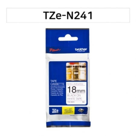 [BROTHER][엡손] 브라더 라벨테이프 NO코팅 18mm TZe-N241