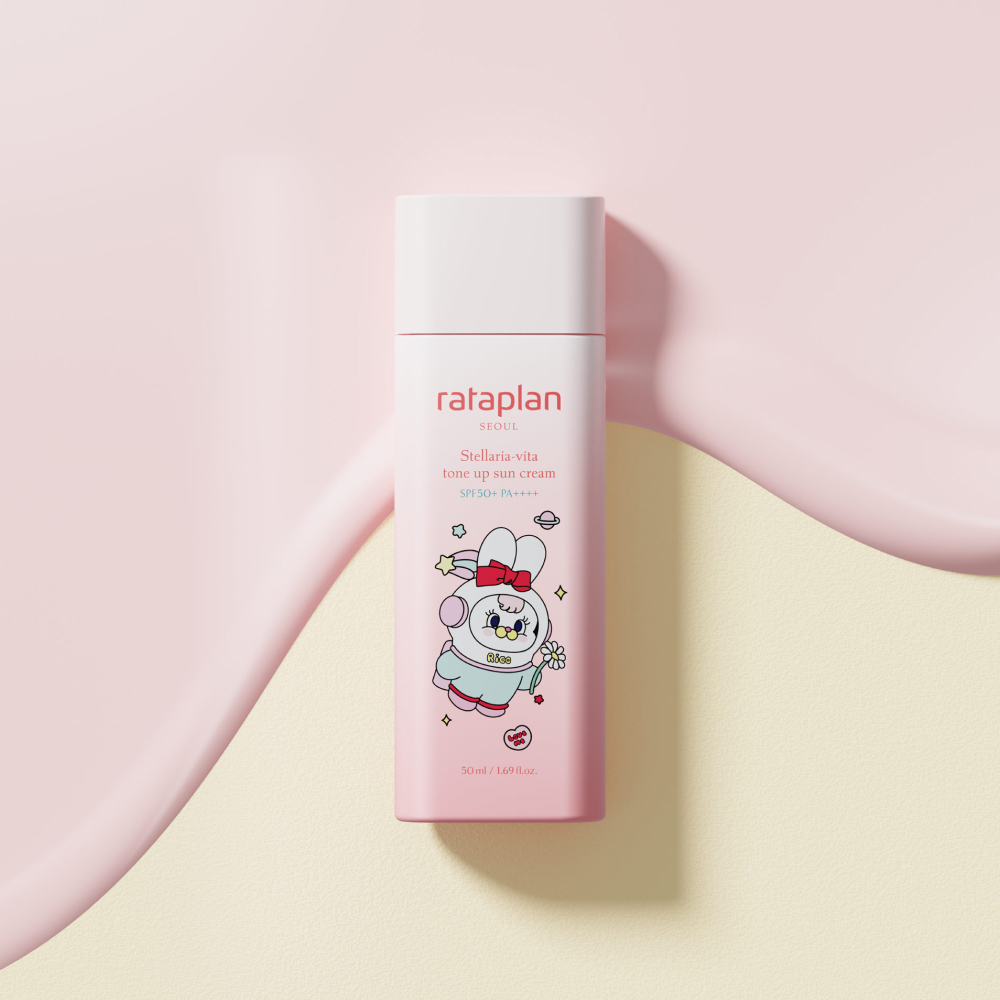 라타플랑X모모레이 별꽃비타 톤업 선크림 50ml, 1개 / 파데프리 무기자차 썬크림 이미지 3