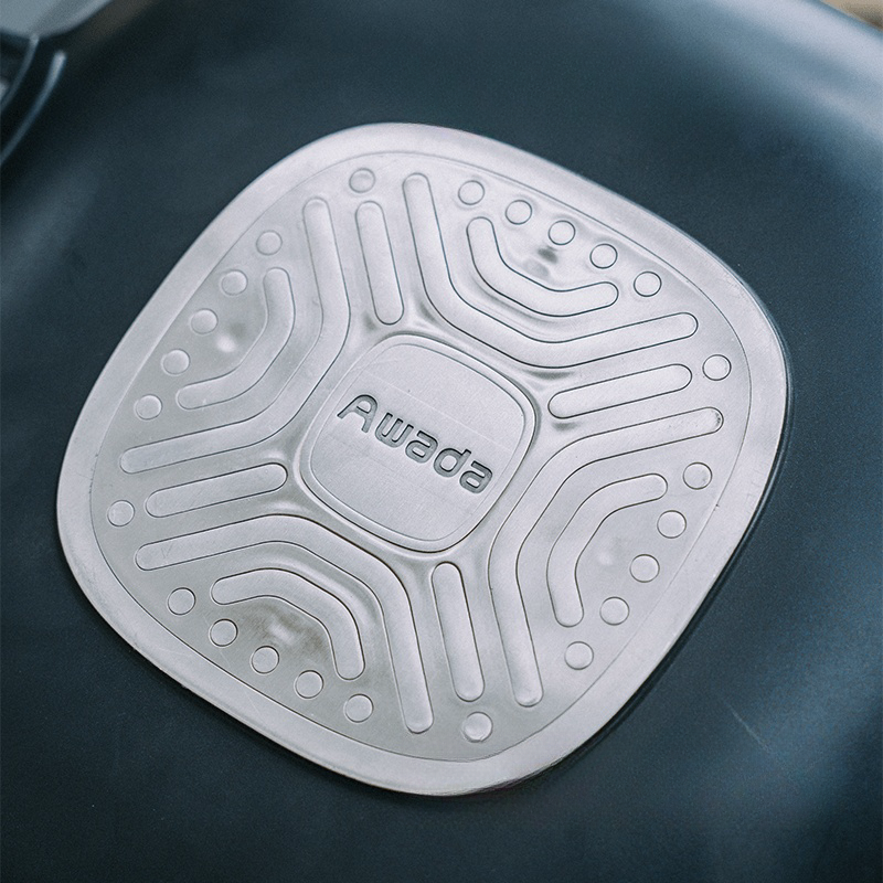 Awada 야외 논스틱 캠핑 그릴 팬 BBQ 다기능 전기 숯 이중 사용