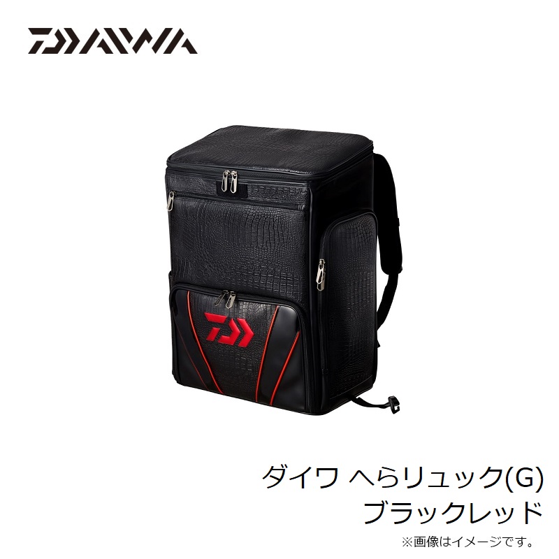 다이와 DAIWA 배낭 G 백팩 낚시 가방 가죽 08522072 블랙x레드 - 상품 이미지