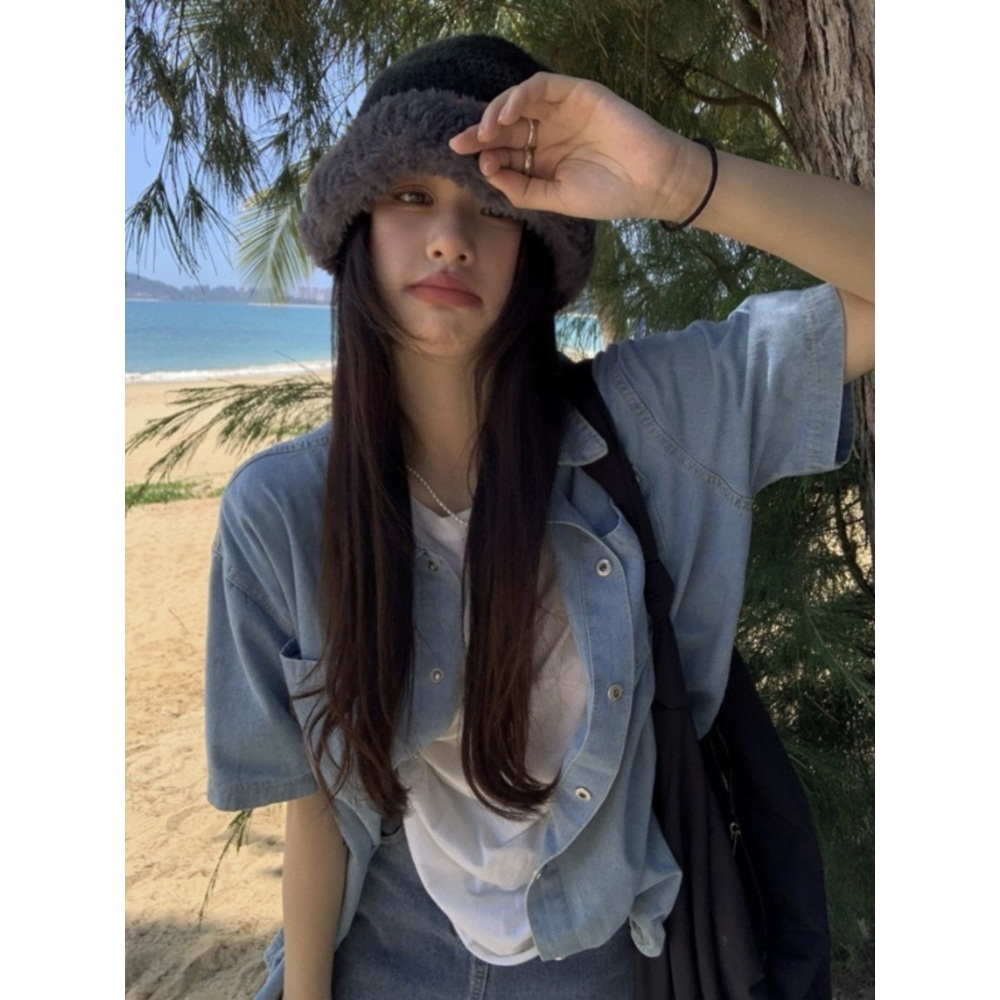 미녀와 순정남 27회 박도라 임수향 데님 셔츠 오버핏 루즈한 의상 옷 패션 - 상세 이미지 2