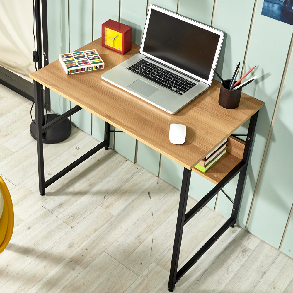 1인용 컴퓨터 책상 게이밍 철재 선반형 800 - 상세 이미지 2