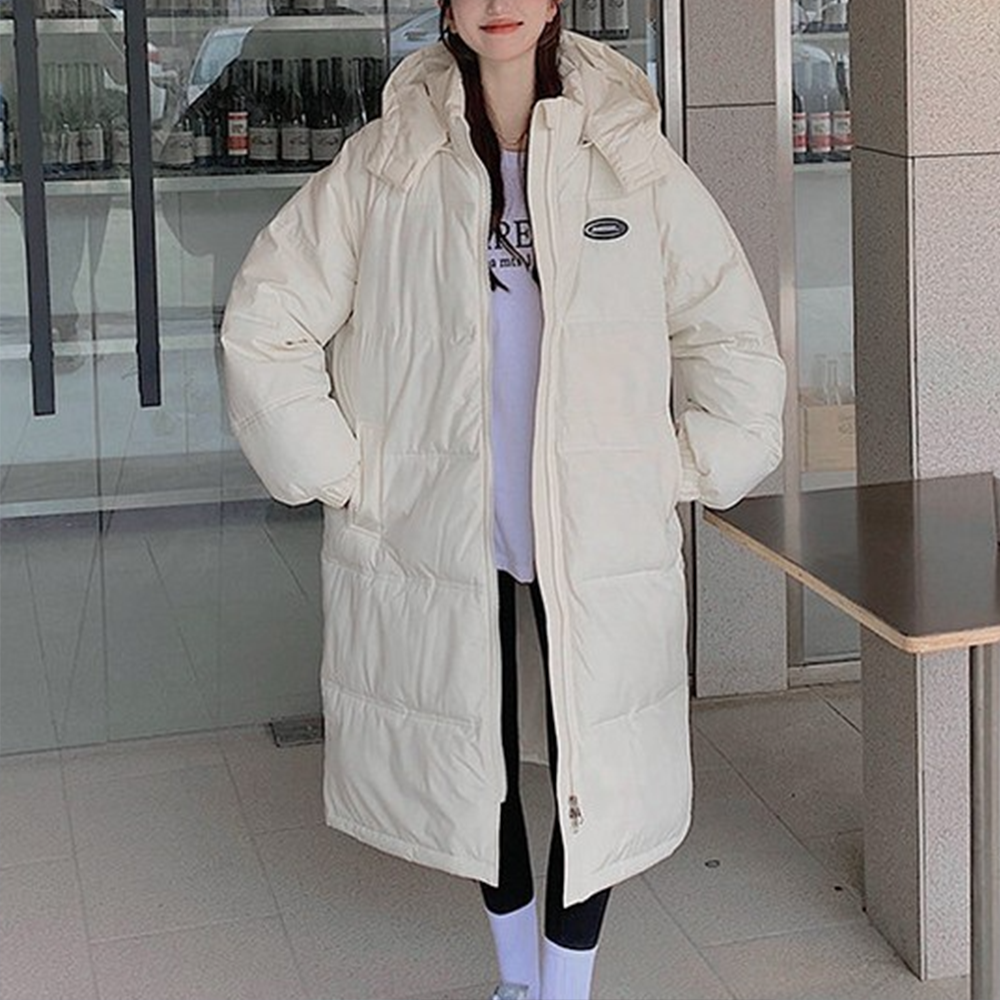 롱패딩 겨울 패딩 여자 점퍼 학생 여학생 20대 가을 여성 아우터 외투 방한 따뜻한 보온 - 상품 이미지