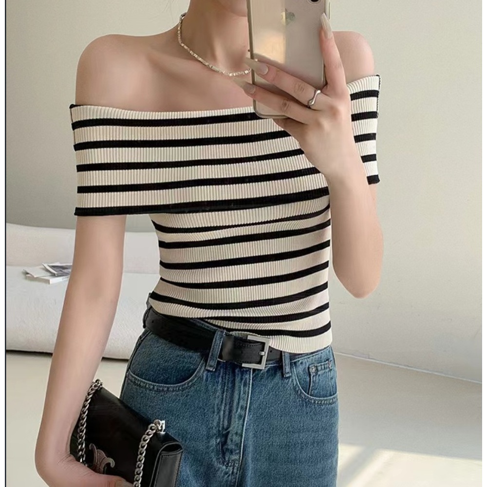 살림남 364회 백지영 오프숄더 티셔츠 슬림 프렌치 의상 옷 패션 - 메인 이미지