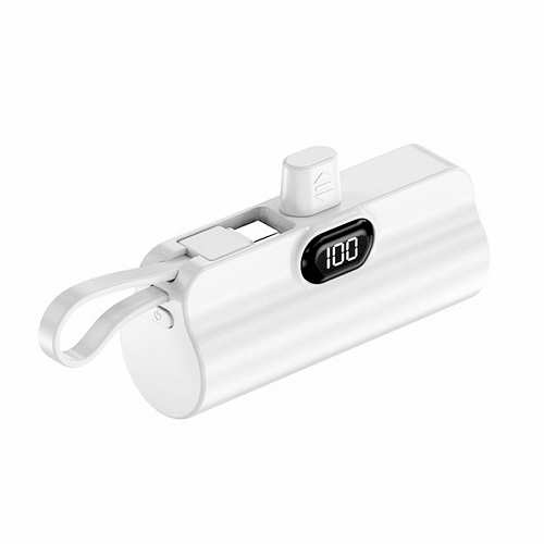 미모아 도킹 보조배터리 2in1 일체형 C타입 C핀 8핀 5000mAh - 메인 이미지