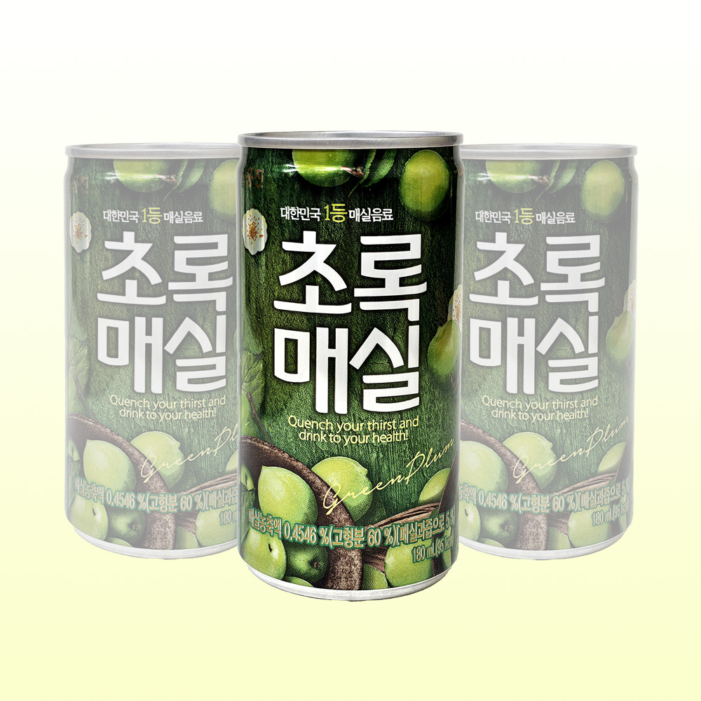 웅진 초록매실 180ml X 30캔 / 과즙음료 작은캔