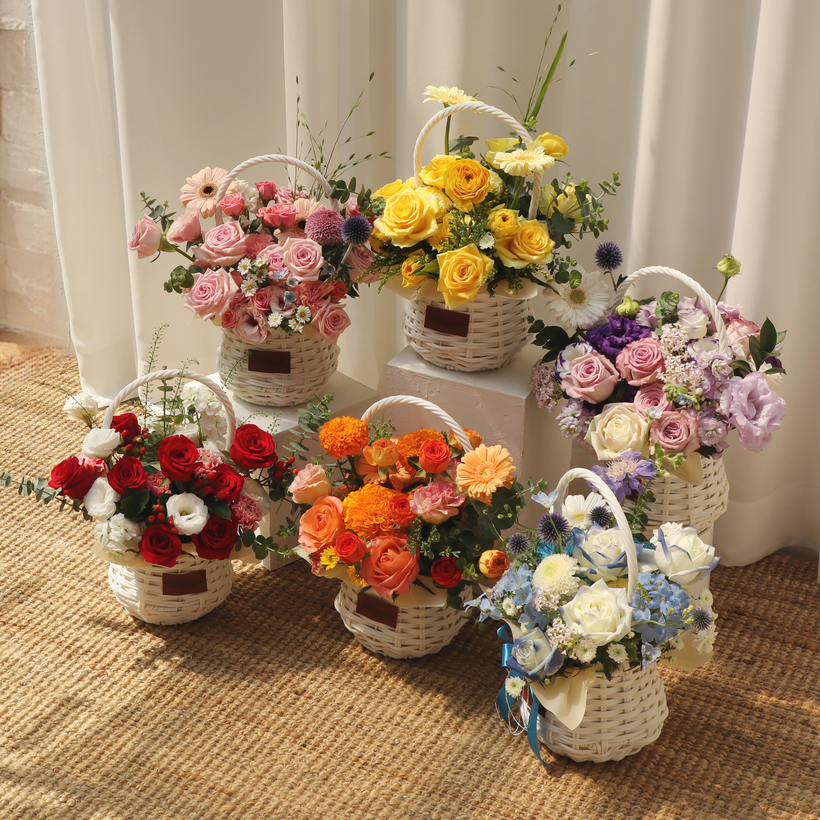 톤온톤 파스텔 꽃다발 꽃바구니 꽃배달서비스 생일 축하 결혼기념일 선물 꽃바구니배달 생화