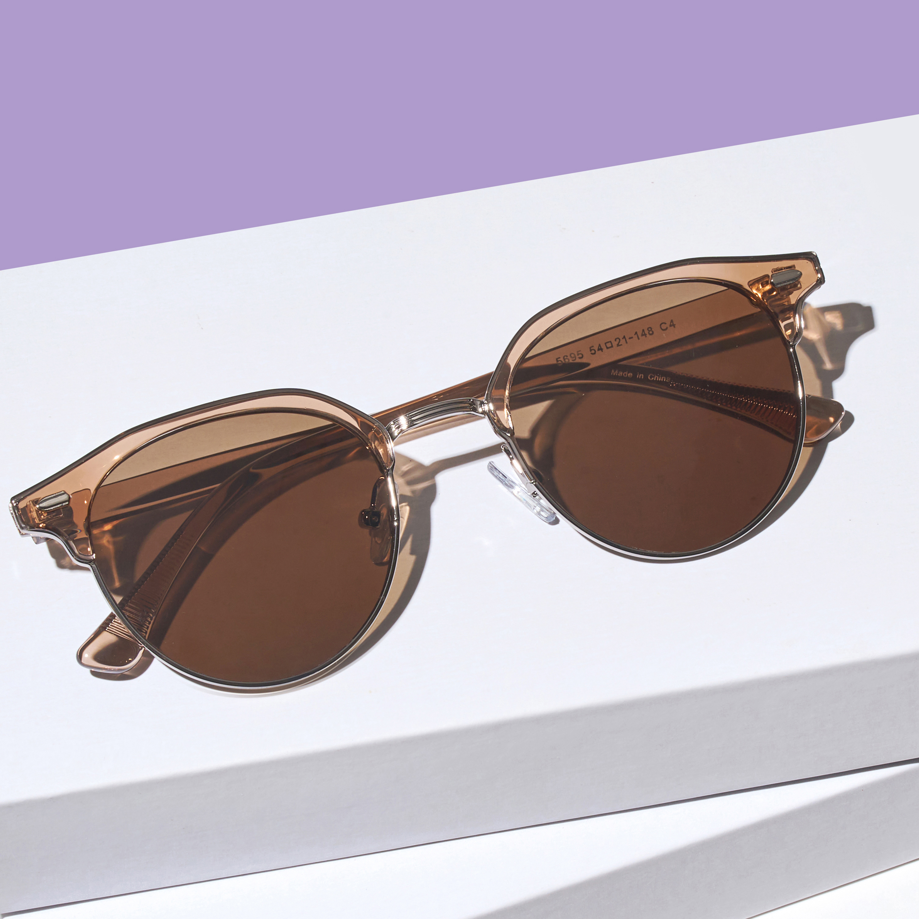 가벼운 자외선차단 하금테 선글라스 패션 골프