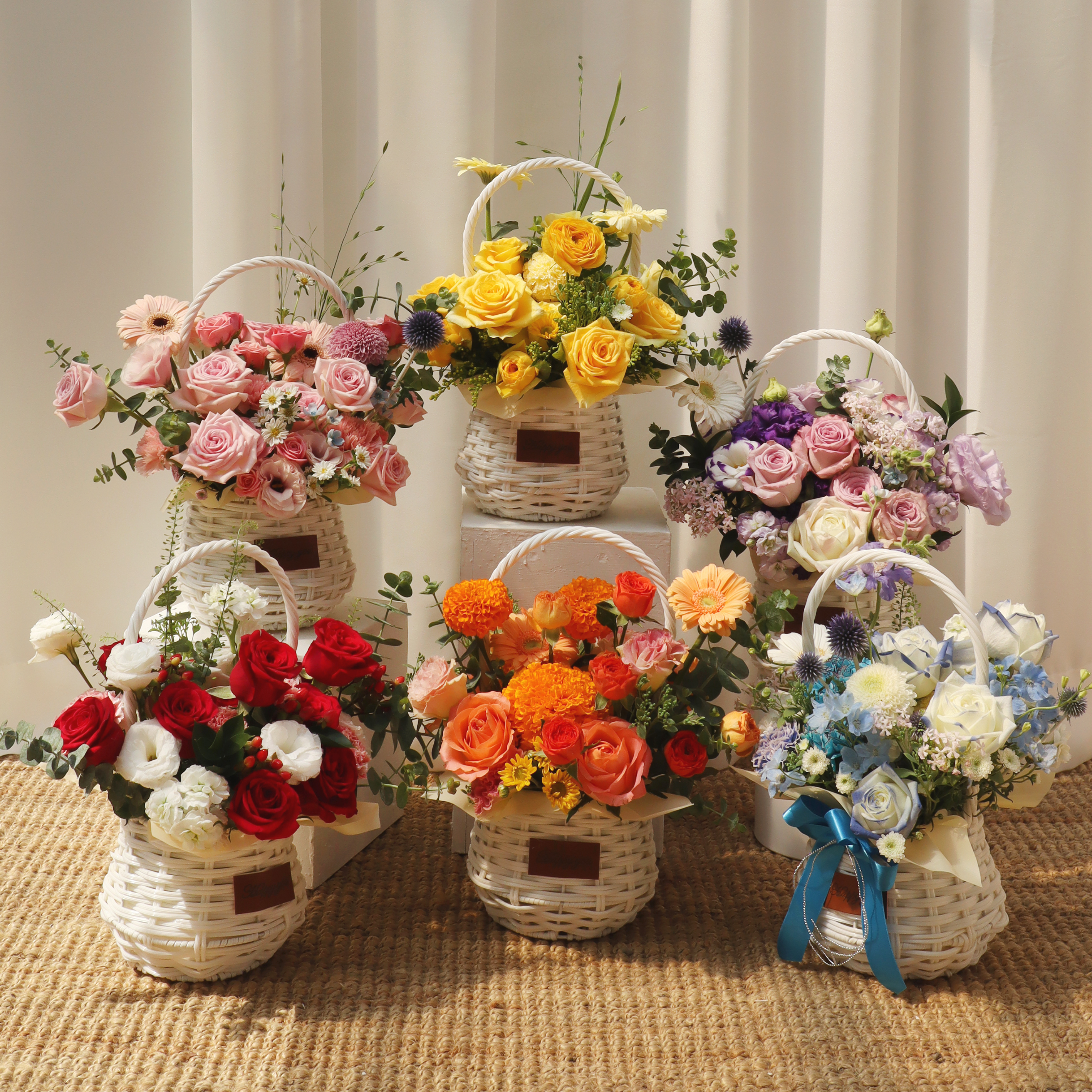 톤온톤 파스텔 꽃다발 꽃바구니 꽃배달서비스 생일 축하 결혼기념일 선물 꽃바구니배달 생화