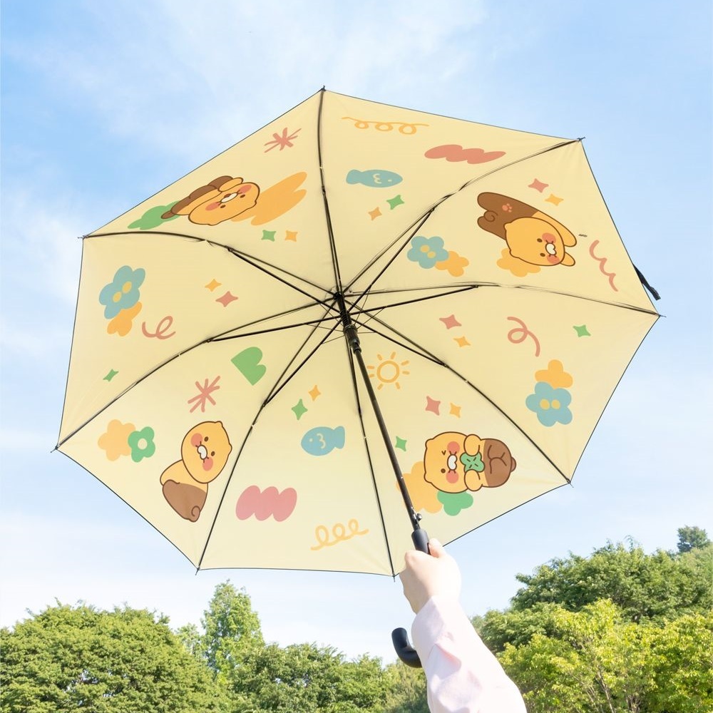 카카오 프렌즈 춘식이 캐릭터 예쁜 우산 8K 튼튼한 가벼운 양면 장우산 - 상세 이미지 4