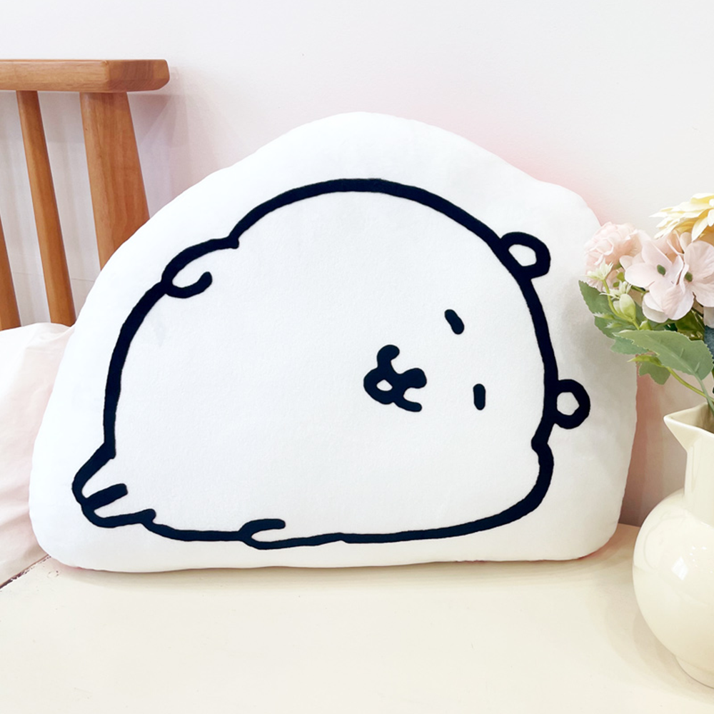 담곰이 라인 낮잠 쿠션 농담곰 프린트 봉제 캐릭터 굿즈 애착 인형 릴렉스 - 상품 이미지