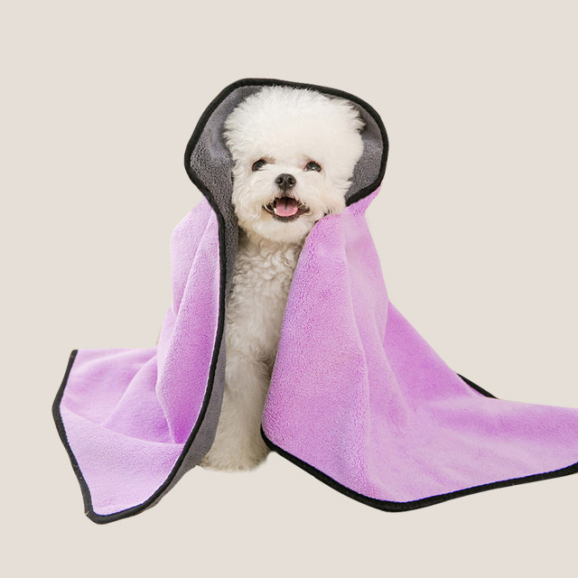 포포가든 반려동물 강아지 고양이 목욕수건 소프트 퀵드라이 타올 초극세사 소형 60cm - 상세 이미지 4