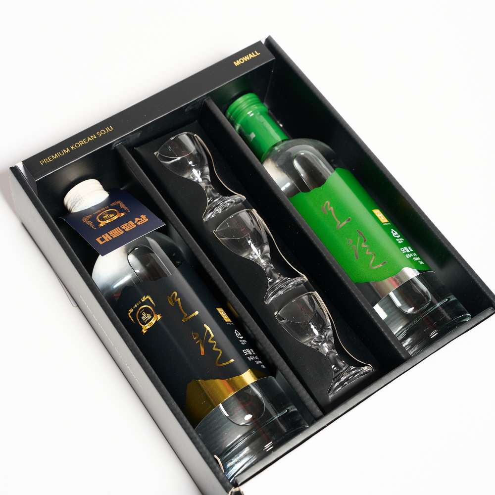 모월인 41도+모월로 25도 500ml 선물세트 모월소주 (전용잔, 케이스 포함) - 상세 이미지 2