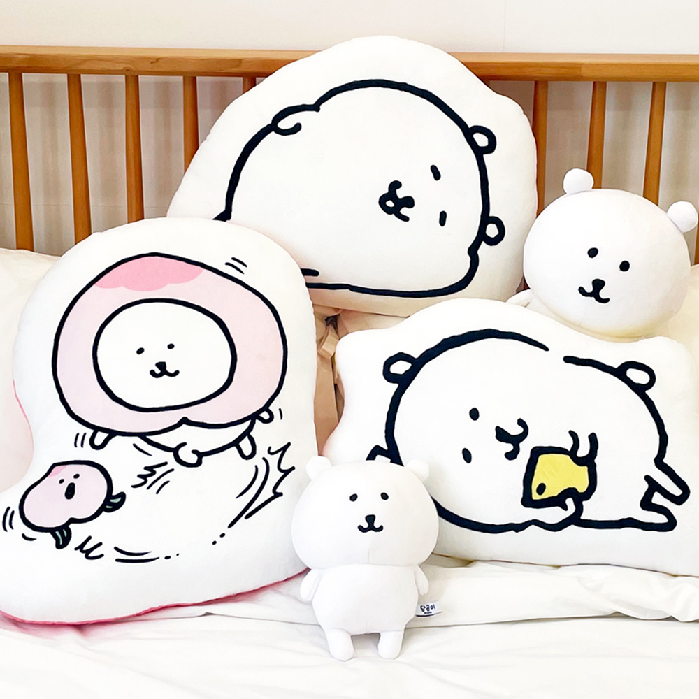 담곰이 라인 낮잠 쿠션 농담곰 프린트 봉제 캐릭터 굿즈 애착 인형 릴렉스 - 상세 이미지 2