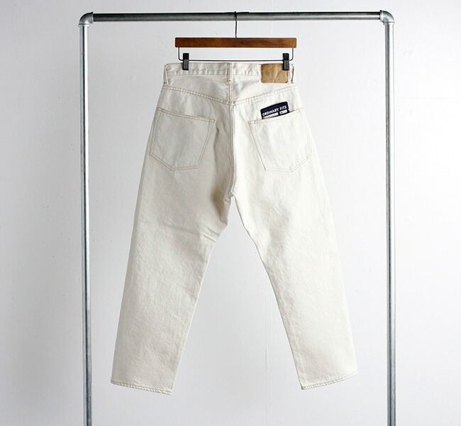 오디너리핏츠 LOOSE ANKLE DENIM ECRU 남성 청바지 OF-P108OW 화이트 이미지 6