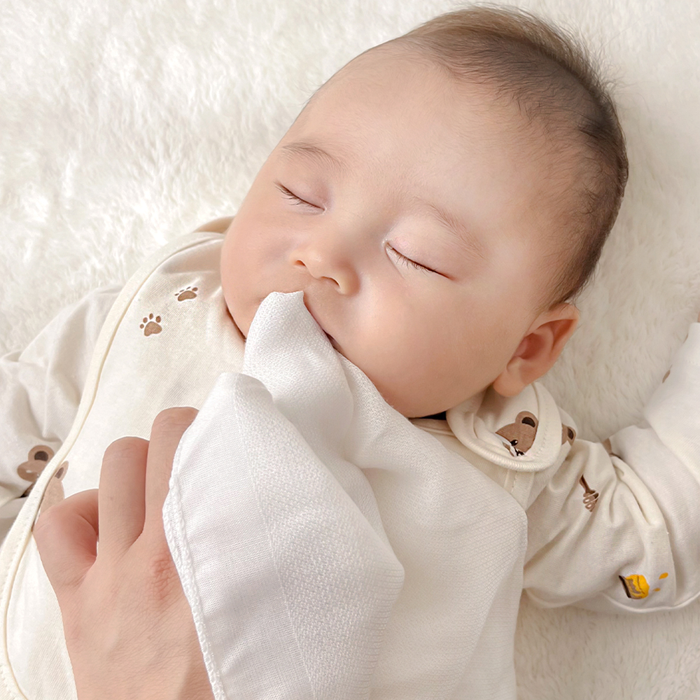 이키 저자극 오가닉 손수건 5p세트 KC 유기농 오가닉 부드러운 아기손수건 침받이 침독방지