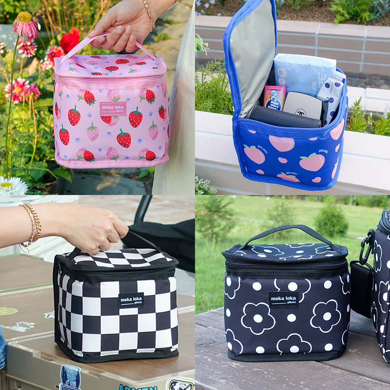 귀여운 미니 PICO 도시락가방 파우치 보온보냉백 스트로베리