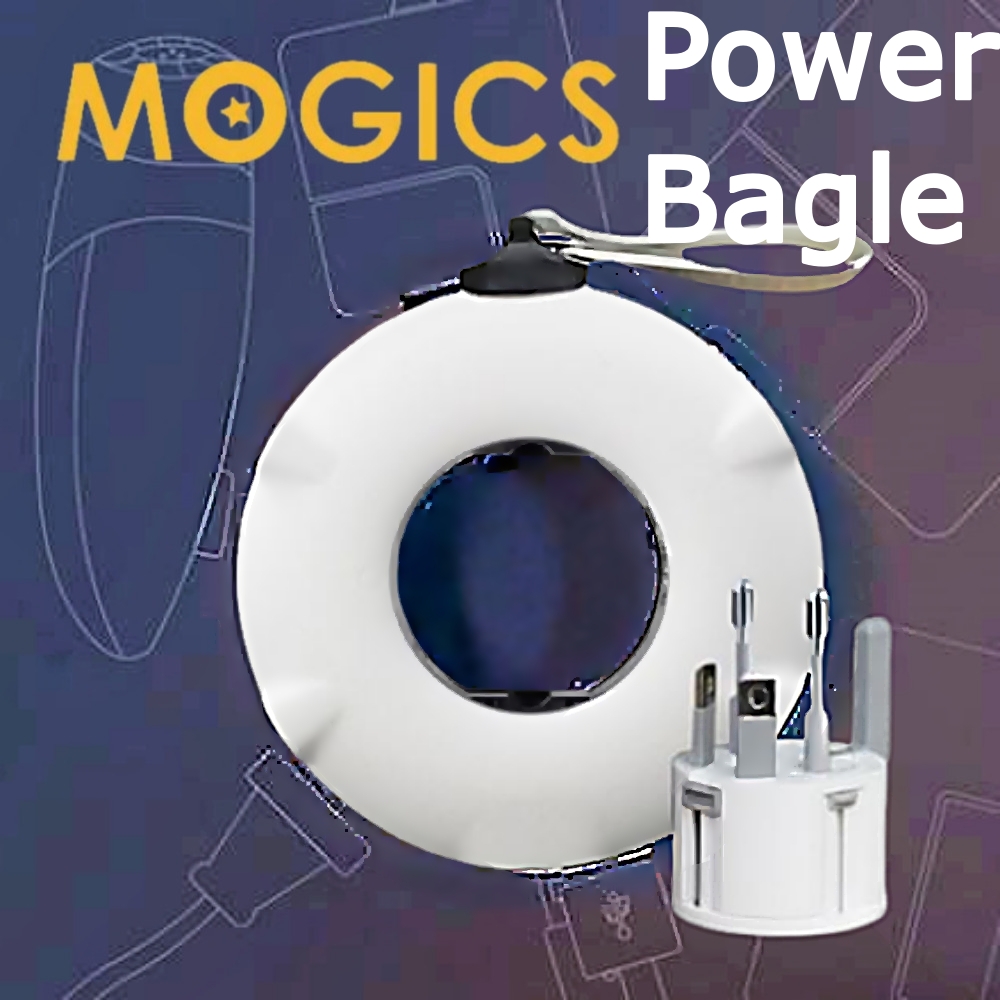 모직스 멀티탭 해외여행용 멀티어댑터 미국 일본 호주 영국 유럽 콘센트, 파워베이글 화이트