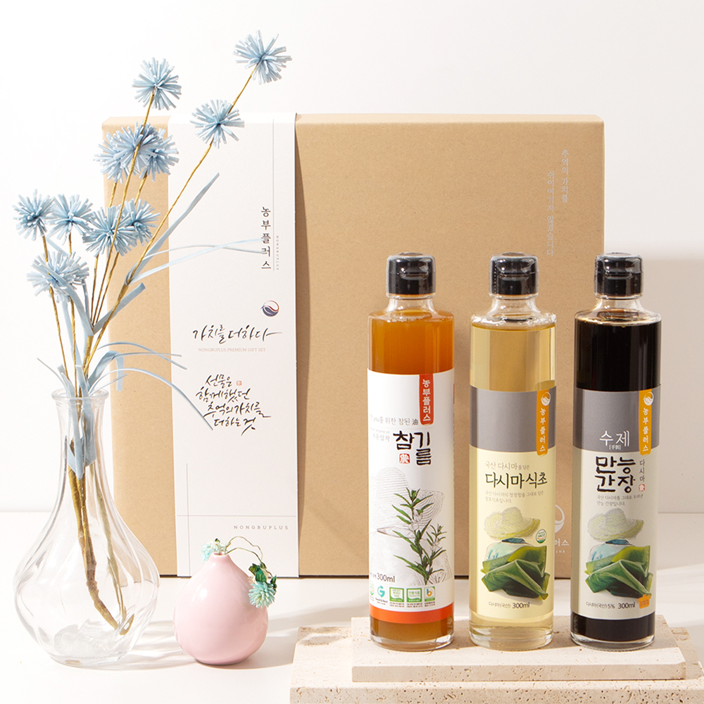 국산 냉압착 생들기름 저온압착 들기름 참기름 300ml 3병 선물세트 농부플러스 - 상세 이미지 5