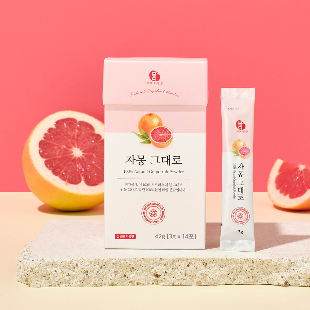 100% 자몽 원물 껍질째 그대로 말린 자몽스틱 6박스(총 84포) 자몽물 - 상세 이미지 2