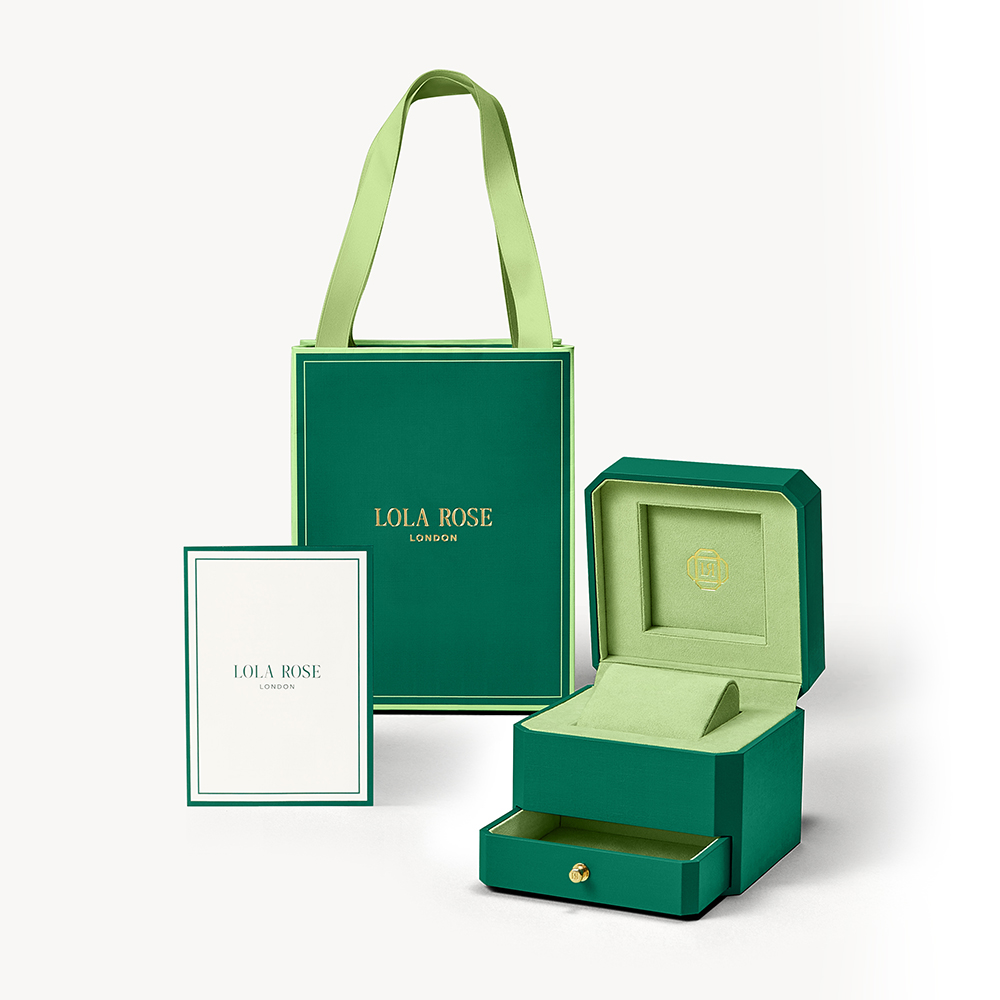 롤라로즈 Cube 마더오브펄 브라운 레더 여자시계 LR2230