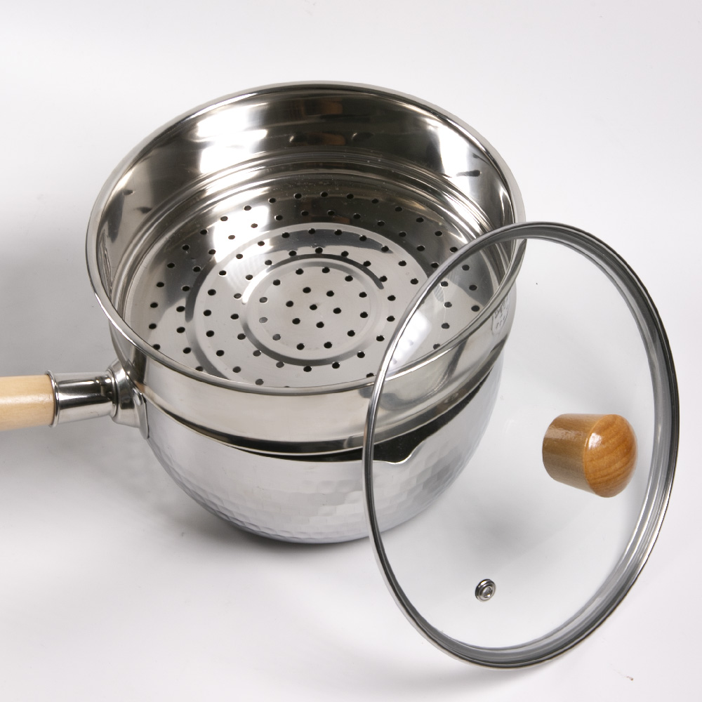 스텐 찜기 이유식 만두 야채 수육 떡 찜냄비 찜통 세트 18cm