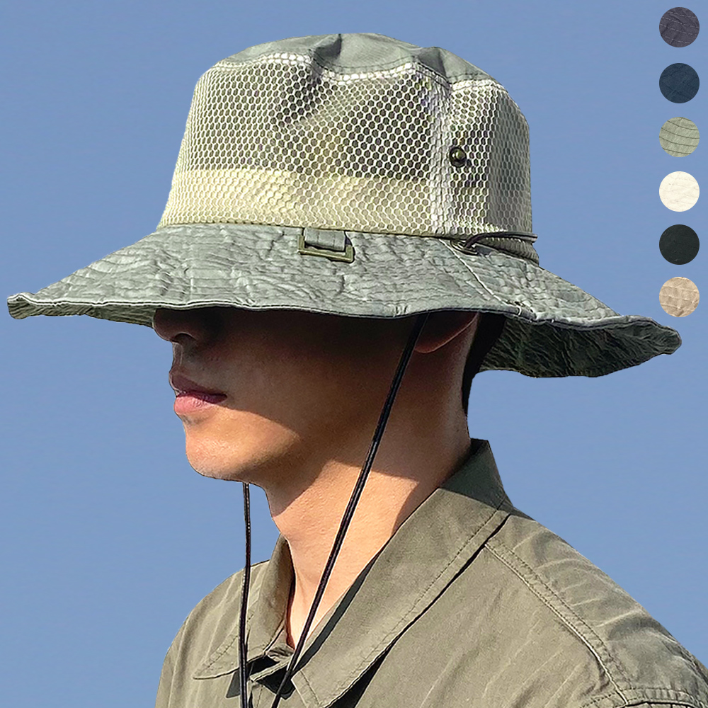 58/61/64cm 빅사이즈 매쉬 사파리 대두 버킷햇 벙거지 정글 모자 사파리햇 챙넓은